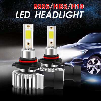 

2pcs Mini Car LED Headlight Lights 9005 H10 HB3 Auto 6000K 8000LM 60W Waterproof