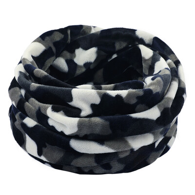 

Gobestart Unisex Plaid Double Layer Neck Warmer Fleece Knitted Scarf Scarves Shawl Cowl
