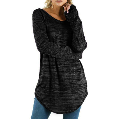 

Women Fashion Long Sleeve O-neck T-Shirt Women Solid Long T Shirt Autumn Casual Loose Tshirts Tops Female Plus Size