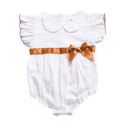 

0-24M Newborn Baby Girl Clothes Wedding Lace Ruffles Sleeve Bodysuit Outfit Infant Girl Playsuit Sunsuit Baby Clothes Princess