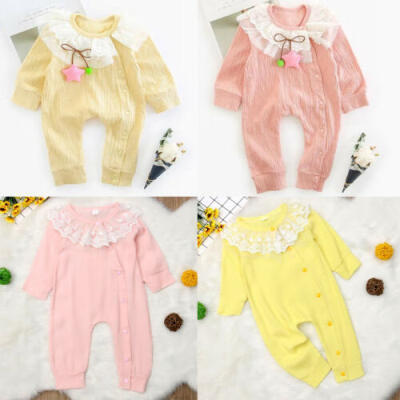 

Autumn Newborn Kids Baby Girl Long Sleeve Lace Bodysuit Jumpsuit Outfit Playsuit