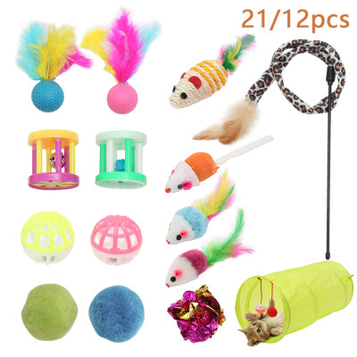 

21 items Cat Kitten Toys Rod Fur Mice Bells Balls Catnip