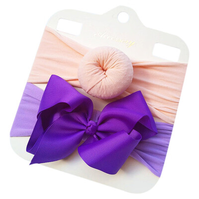 

2 PcsSets Kids Baby Cute Girls Big Bow Design Headband Headwear Apparel Prop Party Gift