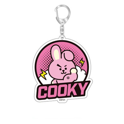

HOT Kpop BTS Cartoon Car Key Chain TATA COOKY SHOOKY Pendant Key Chain