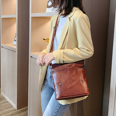 

Tailored Fashion Women Solid Color Zipper HnadBag Phone Bag shoulder Bag Messenger Bag
