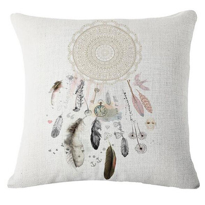

〖Follure〗Dream Catcher Cotton Linen Cushion Cover Pillow Case Home Sofa Bed Car Decor A