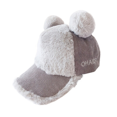 

Kids Adjustable Hats Corduroy Ball Hat Baby Girl Winter Warmer Baseball Cap Breathable Patchwork Visors Hats