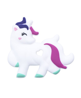 

Cute BPA Free Organic Chewable Toddler Infant Kid Baby Teether Silicone Unicorn Pendant Teething Products For Baby Chew