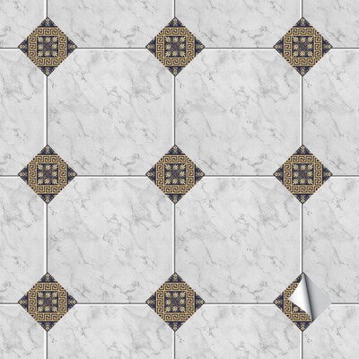 

20pcs Floor Tiles Diagonal Wall Stickers Bathroom Kitchen Waist Line Art Mural Tile Self-Adhesive Vinyl Wall Decals Decoration