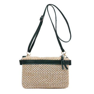 

Women Shoulder Bag Straw Splicing PU Ladies Shoulder Crossbody Bag Pastoral Simplicity Mini Shoulder Bags for women 2019 Fashion