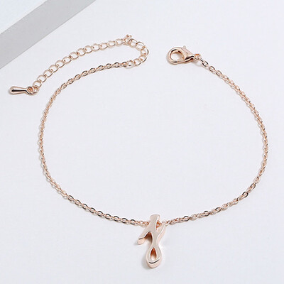 

Initial Bracelet Cursive Letter Bracelet Personalized Jewelry Bridesmaid Funny