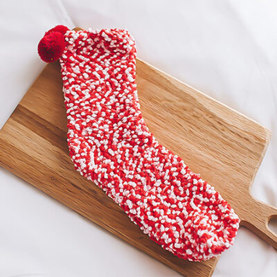 

2 Gift Boxes Valentines Day Christmas Socks Womens Cozy Super Soft Warm Fuzzy Plush DIY Socks
