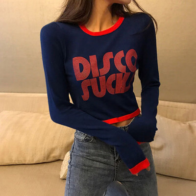 

Womens Sweaters 2019 New Fashion Letter Sweater Women Soft Knitted Ladies Sweater Winter Tops Pullover Jumpers Ladies