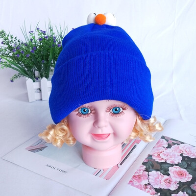 

Autumn baby hat Korean sesame eyes baby knitting hat cartoon hat warm hat for boys&girls cute Pullover hat