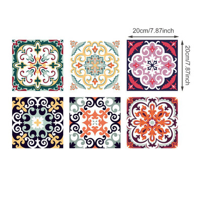 

Moroccan Style DIY Mosaic Wall Tiles Stickers Waist Line Wall Sticker Kitchen Adhesive Bathroom Toilet Waterproof PVC Wallpapers