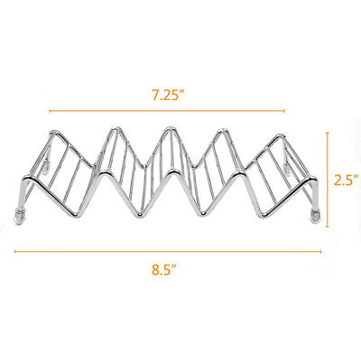 

Taco Holder Taco Stand Stainless Steel Rustproof Rack Bracket Tray Style for Baking Dishwasher