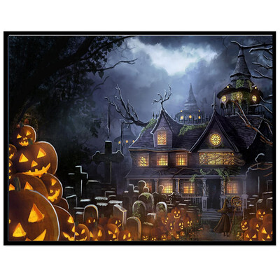 

Picture Of Rhinestone Decoration DIY Diamond Embroidery Halloween Diamond Painting Pumpkin Cartoon Full Square Drill
