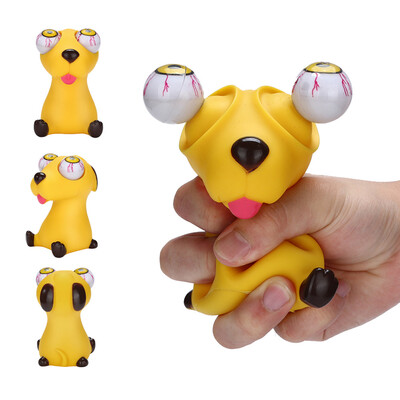 

YIWULANovelties Pop Out Eyes Stress Relief Squeeze Reliever Vent Toys Gift Animal Dog