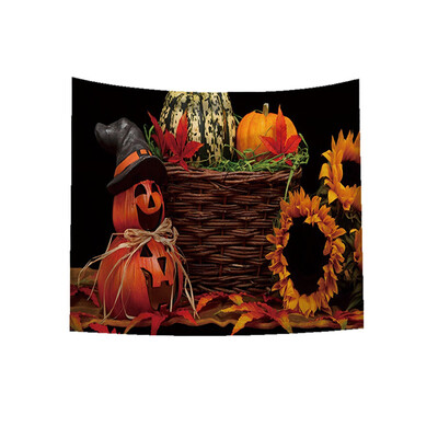 

Toponeto Sugar Skull Tapestry Halloween Trick Treat Horror Ghost Wall Hanging Home Decor