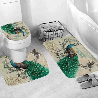

Gobestart 3pcs Non-Slip Fish Scale Bath Mat Bathroom Kitchen Carpet Doormats Decor