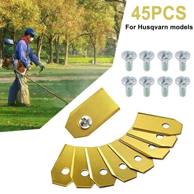 

45PCS Garden Mower Blade Titanium Lawn Robot Blade with Automatic Mover Silver Plated Replacement Blade