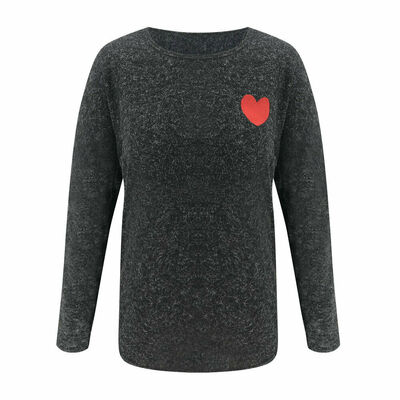 

Women Casual Loose Long Sleeve Pullover Blouse Tops Shirt Warm Sweatshirt