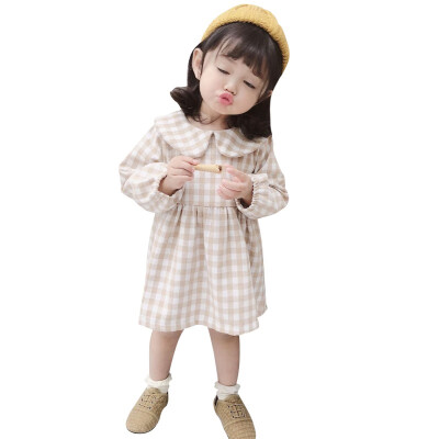 

Autumn Girls Plaid Dress Children Cotton Dress Kids Plaid Dress Baby Girls Long Sleeve Dress Toddler Clothes 1-5Y