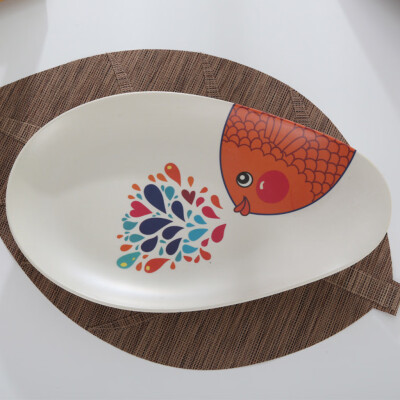 

Toponeto Bamboo Fiber Tableware Environmental Protection Dish Fruit Plate Candy Plate