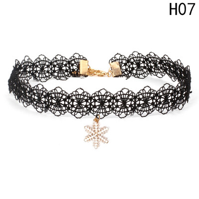 

Fashion Necklace For Women Christmas Tree Lace Collar Necklaces Jewelry Accessories Christmas Gift