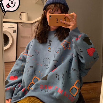 

Pusheen Women Kawaii Hoodie Women Korean Harajuku Cute Sweatshirt Female 90s Cartoon Cute Oversized Kpop Pullover