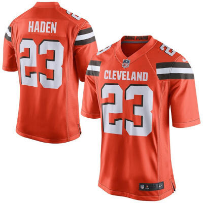 

Mens Football Jersey Cleveland Browns Joe Haden Orange Game Jersey
