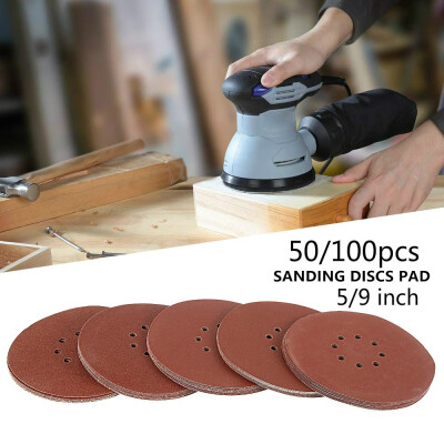 

50100 Pcs 59 Inch Sanding Disc Round Shape 8 Hole Mixed Grit Orbital Paper Punch Sheet