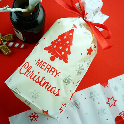 

New Christmas Gift Bag Cookie Candy Package Party Cookies Pastry Tool Santa Claus Christmas Decor Drawstring