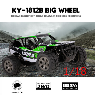 

KY-1812B 24GHz 118 2WD Big Wheel RC Car Off-Road Crawler for Kids Beginners