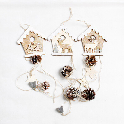 

Tailored Wooden Christmas Cabin Pendant Accessories Christmas Christmas Tree Decorative