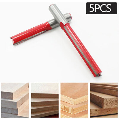 

12122 Worktop Router Cutter Bit TCT Straight Twin Flutes Woodworking 5pcs