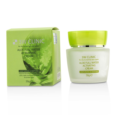 

3W CLINIC - Aloe Full Water Activating Cream - For Dry to Normal Skin Types 50g17oz