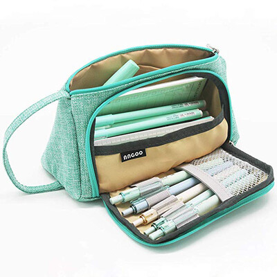 

Tailored Unisex Big Capacity Pencil Case Pen Pouch Holder Makeap Case Storage Bag