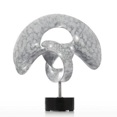 

Spring Small Size Resin Modern Abstract Crafts Office Home Decorations Gift Figurine Sculpture Art Greyish White