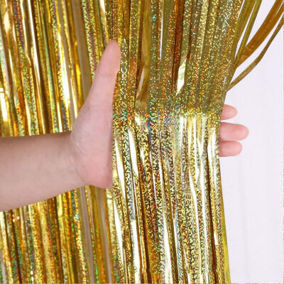 

Party Decoration Luxury Crystal Curtain Flash Line Shiny Tassel String Door Curtain Window Room Divider Home Decoration