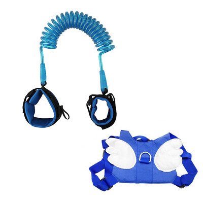 

2 in 1 Toddler Safety Harness Kits Anti Lost Wrist Link Wristband Toddler Belt Walking Rope with Backpack Leash