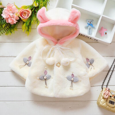 

2019 New Baby Toddler Girls Clothes Winter Warm Infant Fur Coat Princess Outerwear Cloak Jacket Kids Cute Coat Clothes