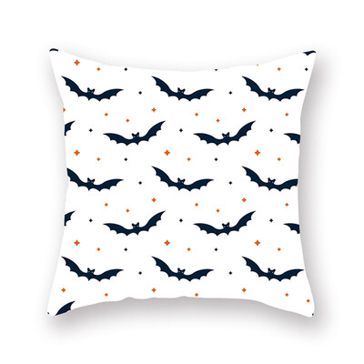 

Halloween New Orange Pumpkin Geometric Pillow Case Waist Cushion Cover Pillowcase Home Decor