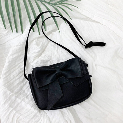

5 Color Children fashion handbags casual women hot sales Girls Cute Bowknotl Leather Handbag Shoulder Bags Mini Crossbody Bag
