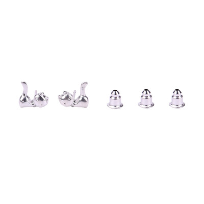 

Fashion Cute Sweet Cat Gold Silver Women Mini All Match Stud Earrings Jewelry