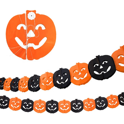 

Halloween Spider Pumpkin Scary Garland Halloween Paper Haunted House Prop Christmas Paper Garland Tree House Party Decorations