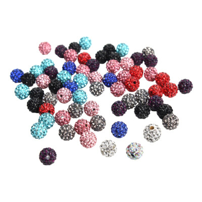 

New 100PcsLot 10mm Disco Acryl Bead mixed Gradient Change Colorful Crystal Shamballa Beads