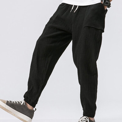

Gobestart Men Splicing Printed Overalls Casual Pocket Sport Work Casual Trouser Pants