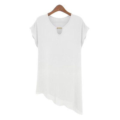 

Summer Ladies Women Loose t Shirt Casual Chiffon Short Sleeve Vest Shirt Tops 2037