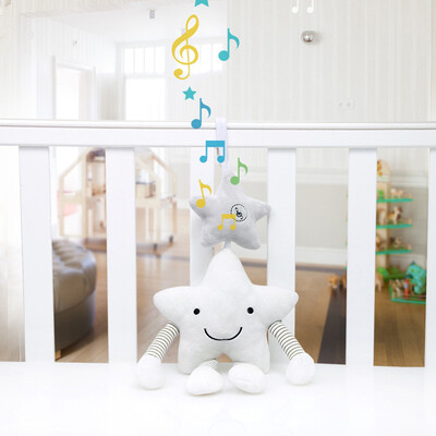 

YIWULABaby Infant Rattles Plush Pentagr Stroller Hanging Bell Play Toys Doll Soft Bed